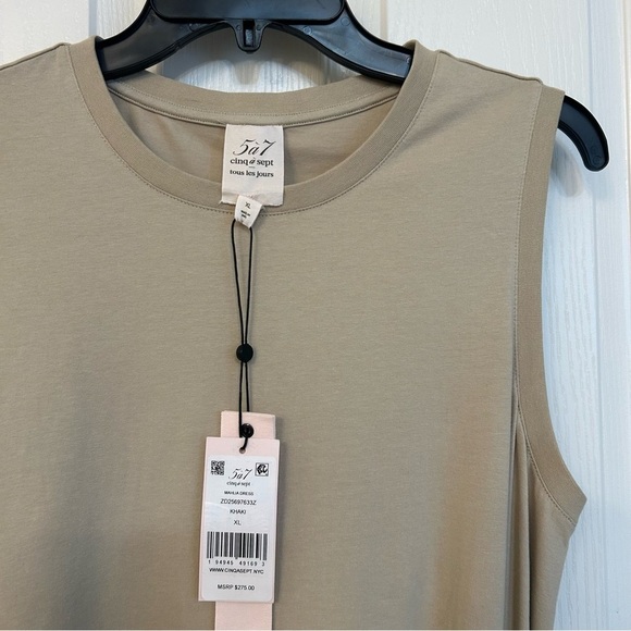 Cinq à Sept Mahlia Tie Belt Dress in Khaki Size XL - Picture 9 of 12